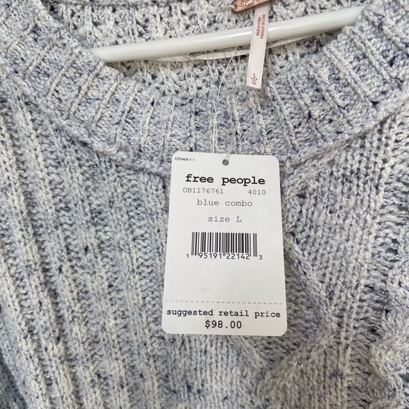 New Free People On Your Side Pullover size large - Picture 6 of 9